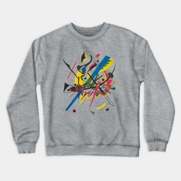 White Green Yellow Blue Red Black Magenta Kandinsky Crewneck Sweatshirt by Brasilia Catholic